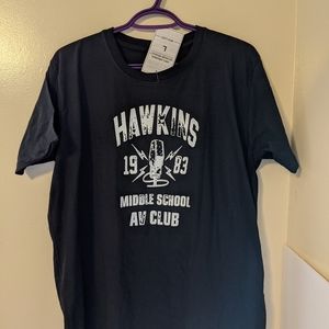 Stranger Things large t-shirt. Hawkins AV club
